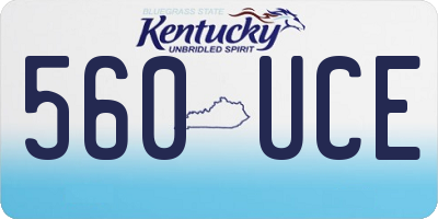 KY license plate 560UCE