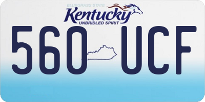KY license plate 560UCF