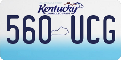 KY license plate 560UCG