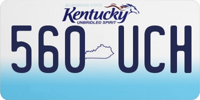 KY license plate 560UCH