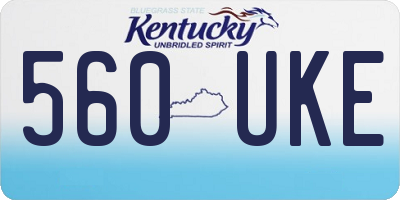 KY license plate 560UKE