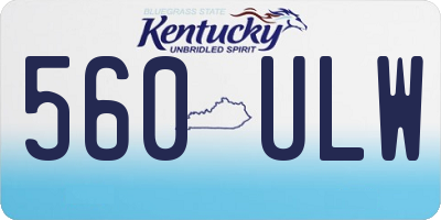 KY license plate 560ULW