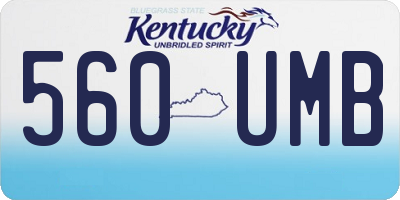 KY license plate 560UMB