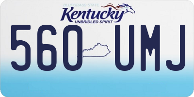 KY license plate 560UMJ