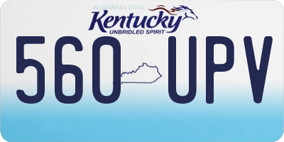 KY license plate 560UPV