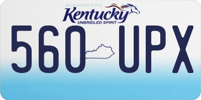 KY license plate 560UPX
