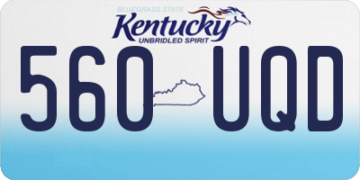 KY license plate 560UQD