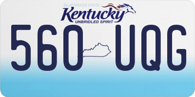 KY license plate 560UQG