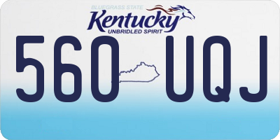 KY license plate 560UQJ