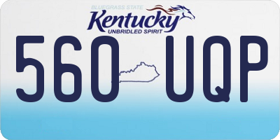 KY license plate 560UQP