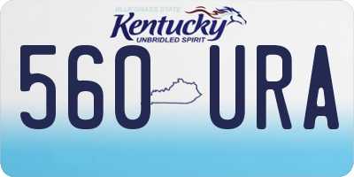 KY license plate 560URA