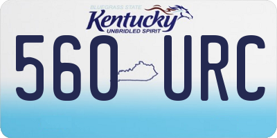 KY license plate 560URC