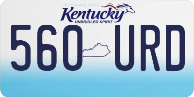 KY license plate 560URD
