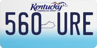 KY license plate 560URE