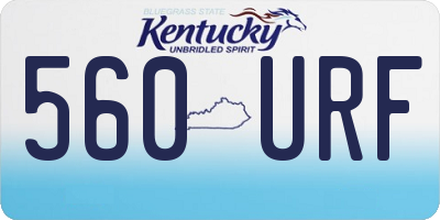 KY license plate 560URF