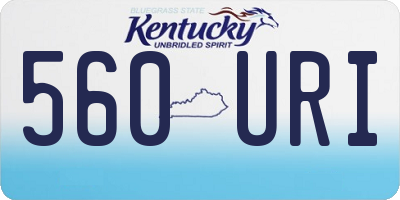 KY license plate 560URI