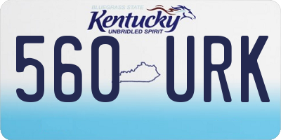 KY license plate 560URK