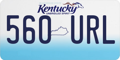 KY license plate 560URL