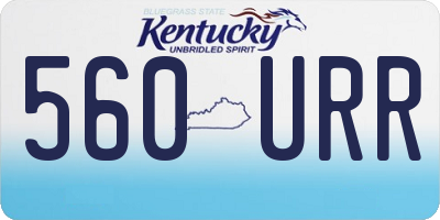 KY license plate 560URR