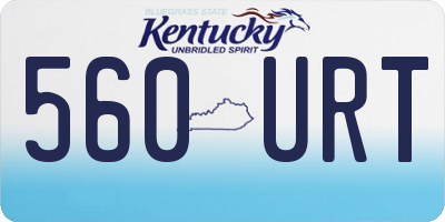 KY license plate 560URT