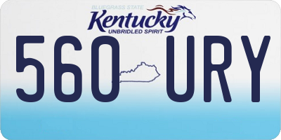 KY license plate 560URY