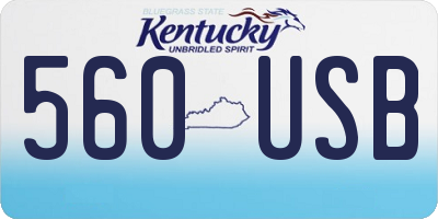 KY license plate 560USB