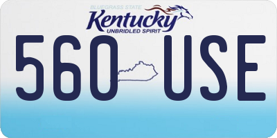 KY license plate 560USE