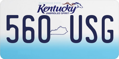 KY license plate 560USG