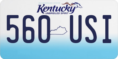 KY license plate 560USI