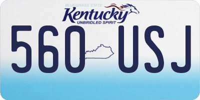 KY license plate 560USJ
