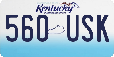 KY license plate 560USK