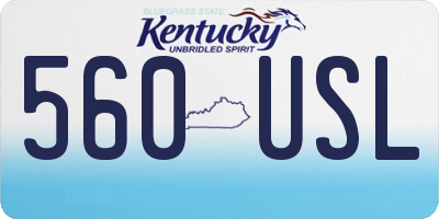 KY license plate 560USL