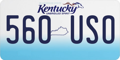 KY license plate 560USO
