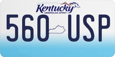 KY license plate 560USP
