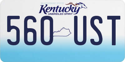 KY license plate 560UST