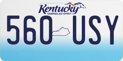 KY license plate 560USY