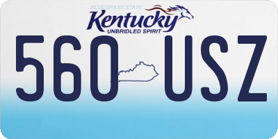 KY license plate 560USZ