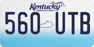 KY license plate 560UTB