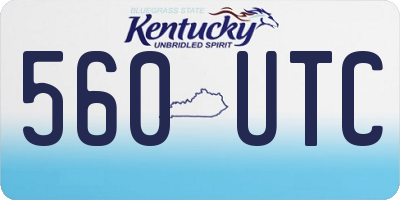 KY license plate 560UTC