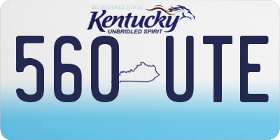 KY license plate 560UTE