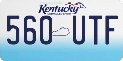 KY license plate 560UTF