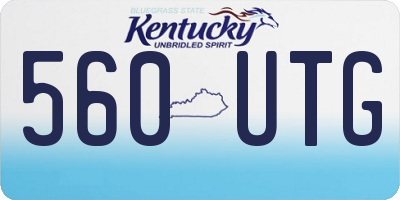 KY license plate 560UTG