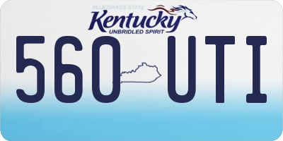 KY license plate 560UTI