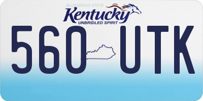 KY license plate 560UTK