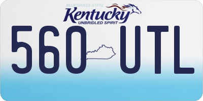 KY license plate 560UTL
