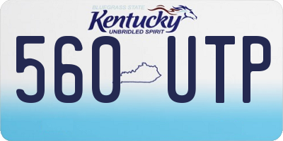 KY license plate 560UTP