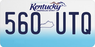 KY license plate 560UTQ