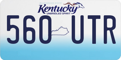 KY license plate 560UTR