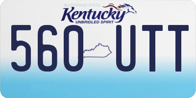 KY license plate 560UTT
