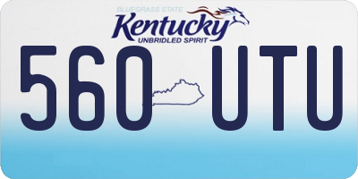KY license plate 560UTU